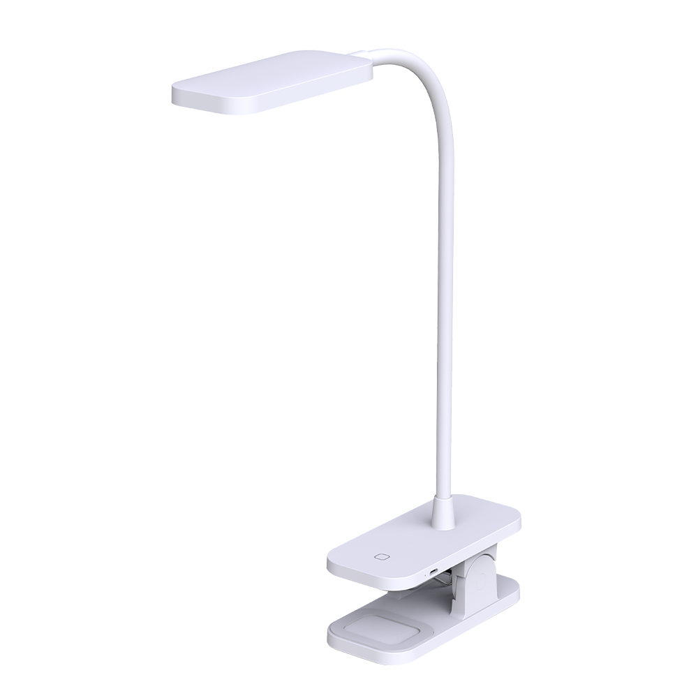 LAMPARA PINZA 5W LED BLANCA C/BATERIA RECARGABLE